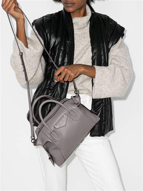 givenchy grey leather bag|Givenchy leather shoulder handbags.